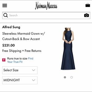 Alfred Sung Bow Back Dress